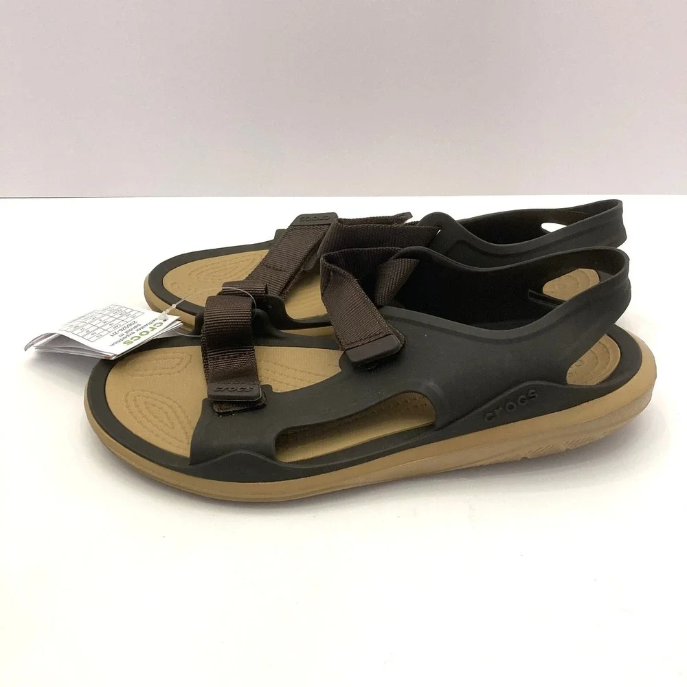 Crocs Swiftwater Expedition Sandal Brown Adjustable Sport Water Shoe Mens NEW